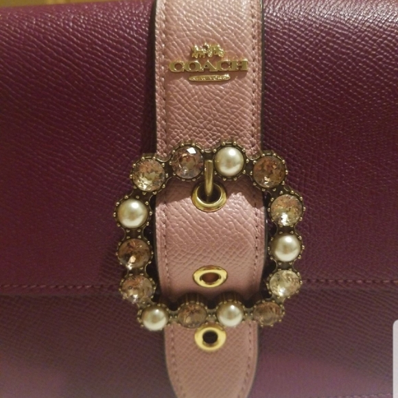 Rare Coach Bowery Jewel crossbody bag dark berry limited edition HTF - Picture 5 of 9